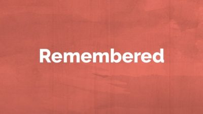 Remembered: October 30