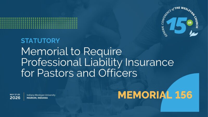 Memorial 156: Memorial to Require Professional Liability Insurance for Pastors and Officers