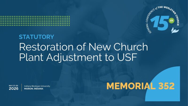 Memorial 352: Restoration of New Church Plant Adjustment to USF