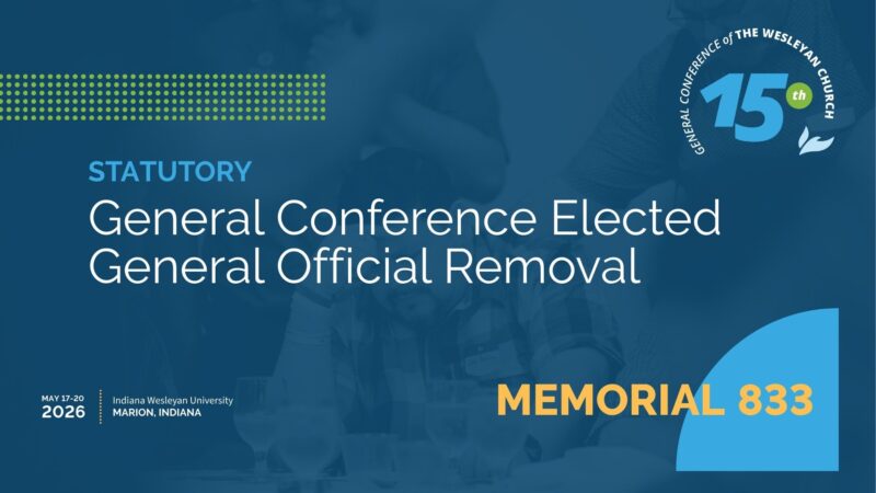 Memorial 833: General Conference Elected General Official Removal