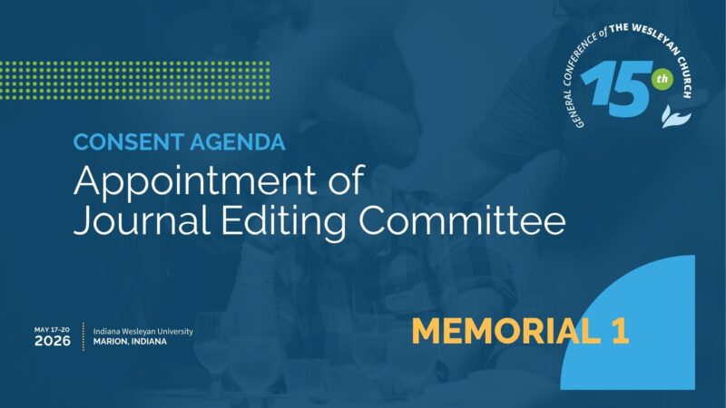 Memorial 1: Appointment of Journal Editing Committee