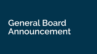 General Board Announcement