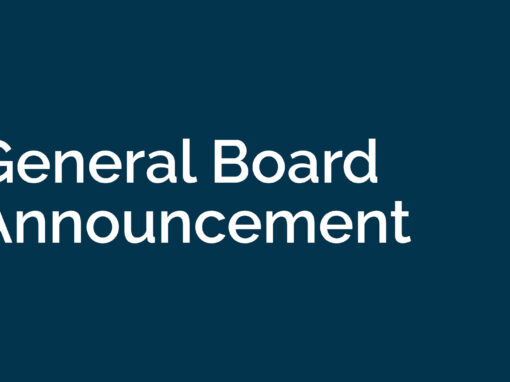 General Board Announcement