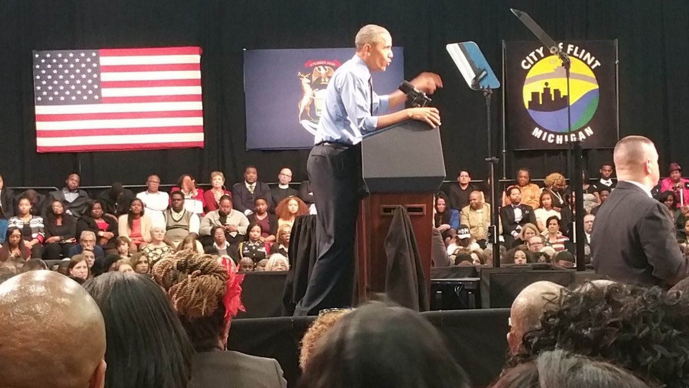 President Obama meets key FGI leader in Flint